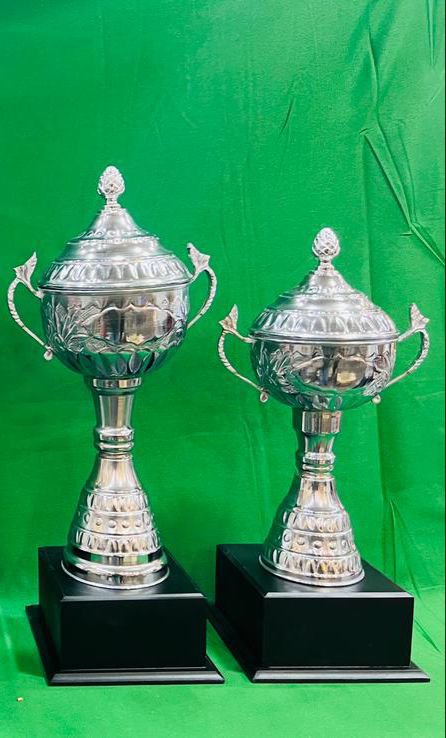 Silver Handmade Metal Bras Trophy Set Almadina Mart Online Shopping Mall