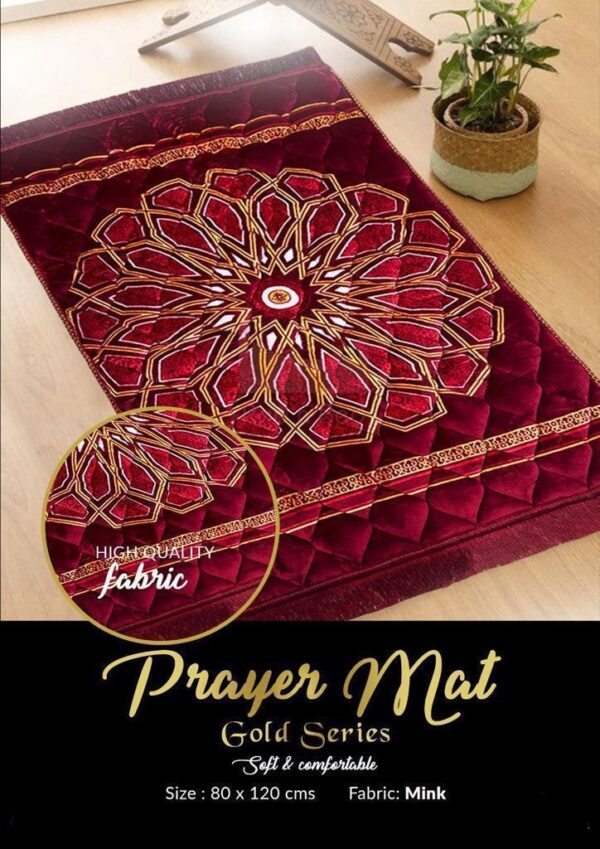 Plush Mink Floral Prayer Rug ( Jaynamaz)