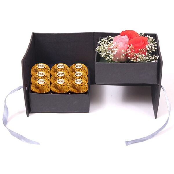 Rose With Ferrero Rochers in a Box - Image 3