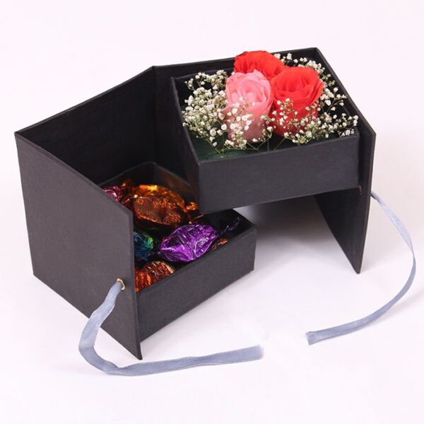 Rose With Ferrero Rochers in a Box - Image 2