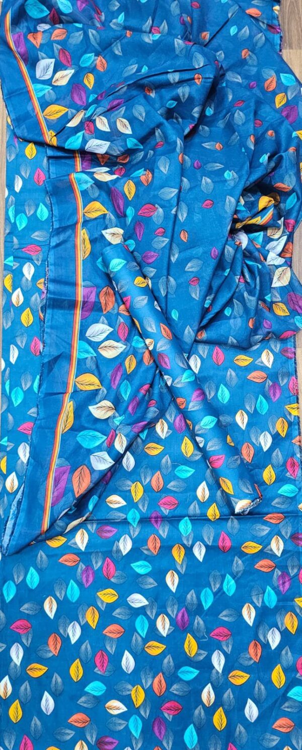 Bin Saeed Leaf Design Print Blue