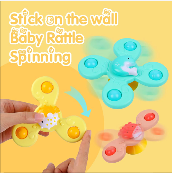 Pack of 3 New Born Baby Rattle Spinners