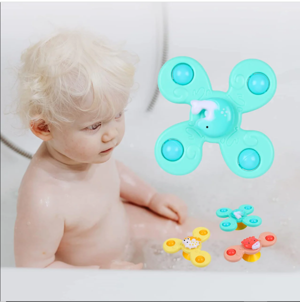 Pack of 3 New Born Baby Rattle Spinners - Image 2