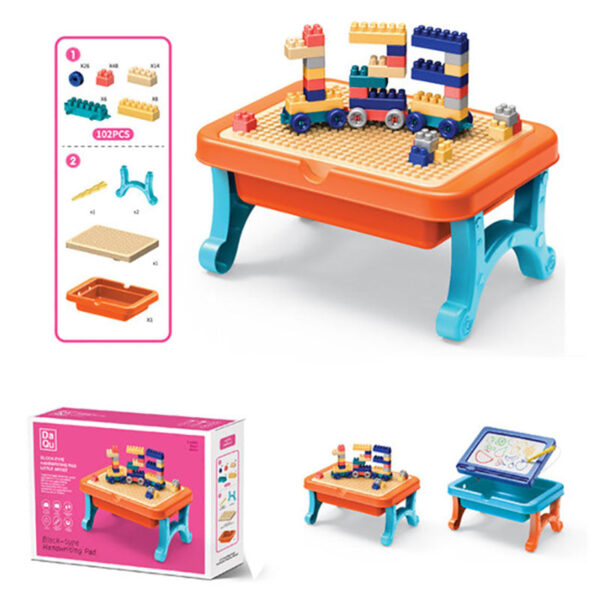 2-in-1 Blocks and Drawing Table