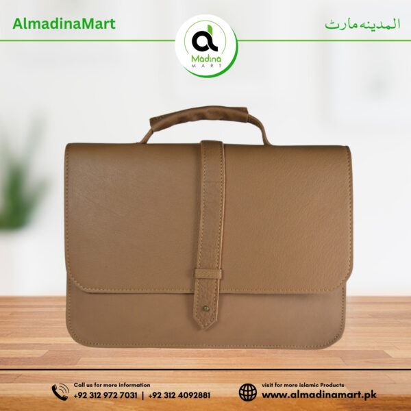 Premium Leather Laptop Bag - Lite BRN