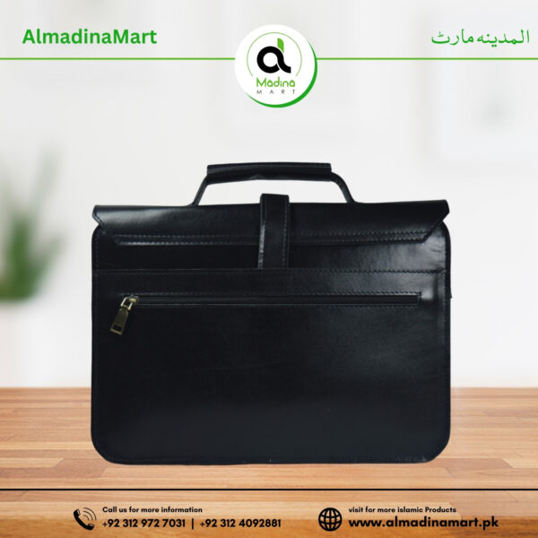 Premium Leather Laptop Bag - BLK