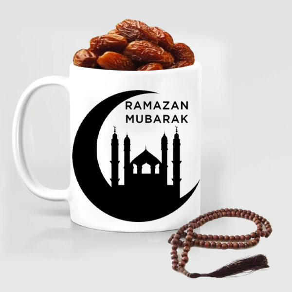 Ajwa Dates in Mug Beautiful Prayer Beads