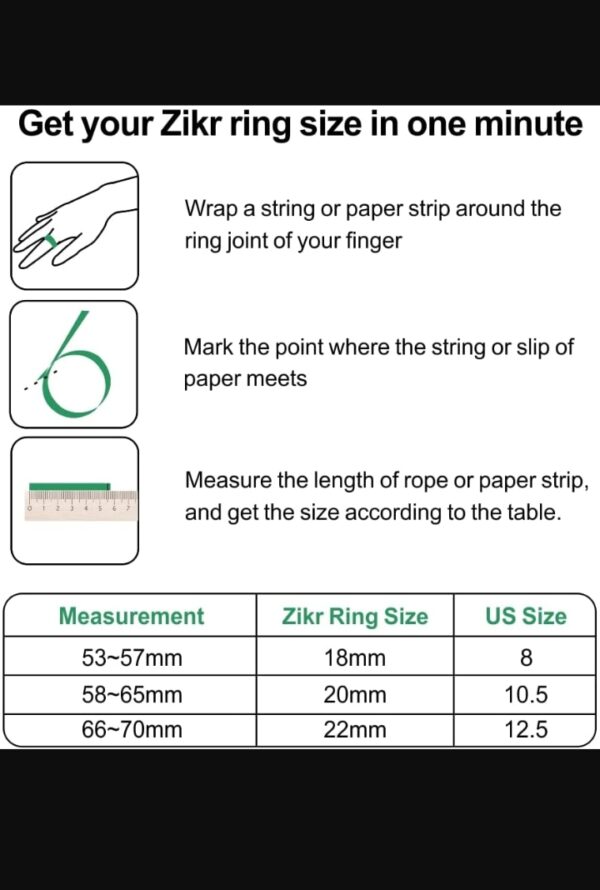 Iqibla Metal Zikr Ring - Image 5