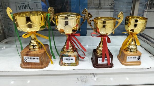 Cup Shape Trophies Golden